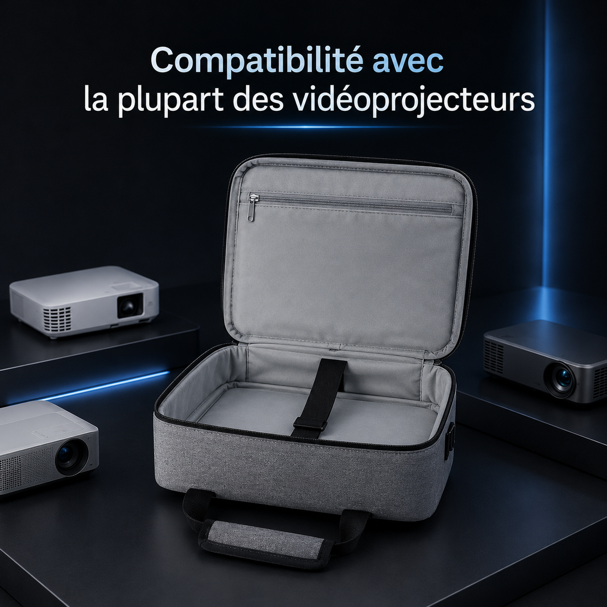 Sacoche de transport pour vidéoprojecteur, housse Oxford anti-poussière – Universel