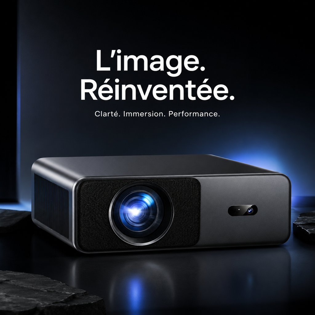 Vidéoprojecteur 4K Full HD 1080P – 1000 ANSI, Netflix Officiel, WiFi 6, Bluetooth 5.2, Auto Focus - A1