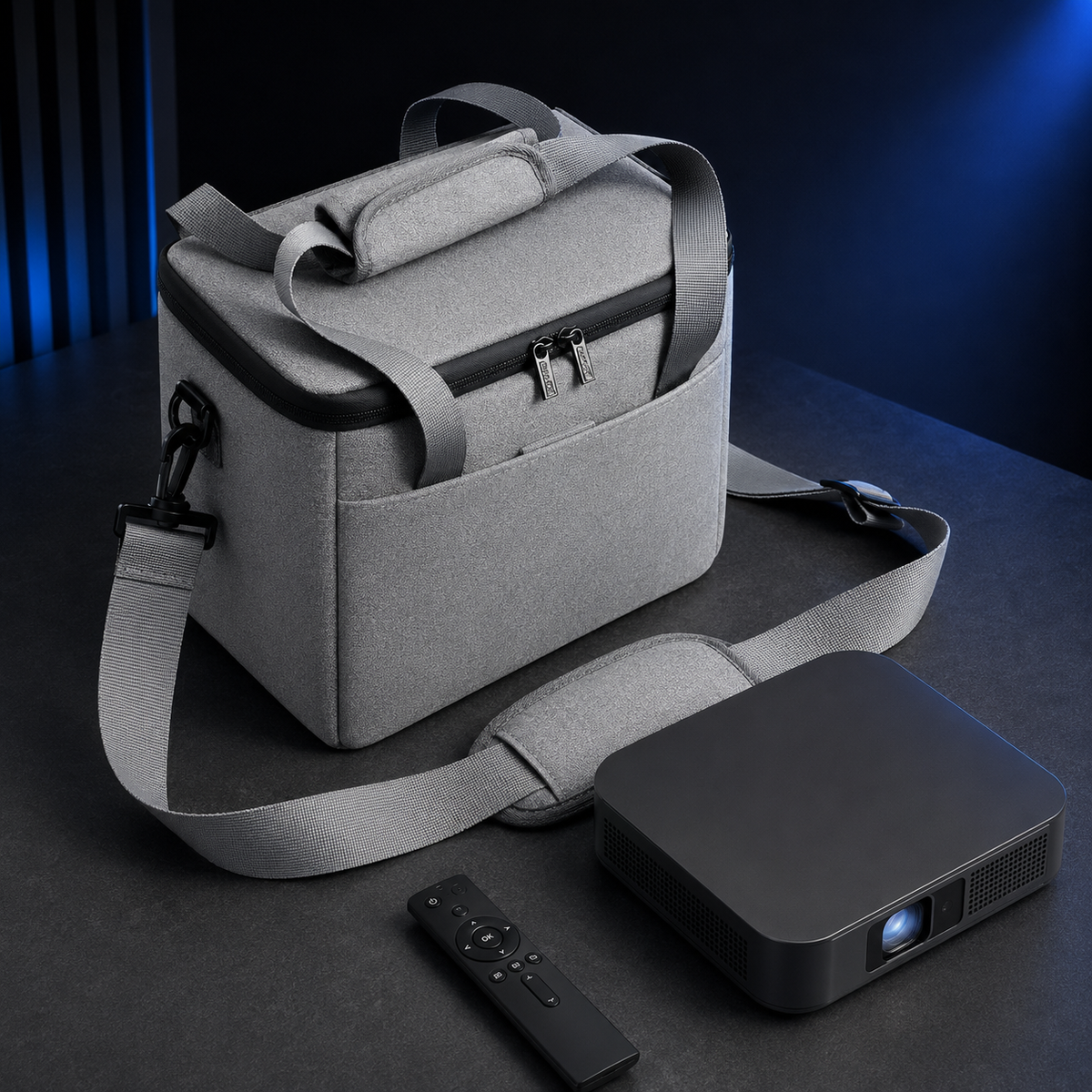 Sac de rangement pour vidéoprojecteur, bandoulière renforcée