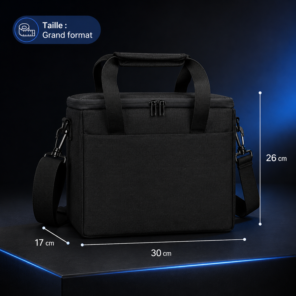 Sac de rangement pour vidéoprojecteur, bandoulière renforcée
