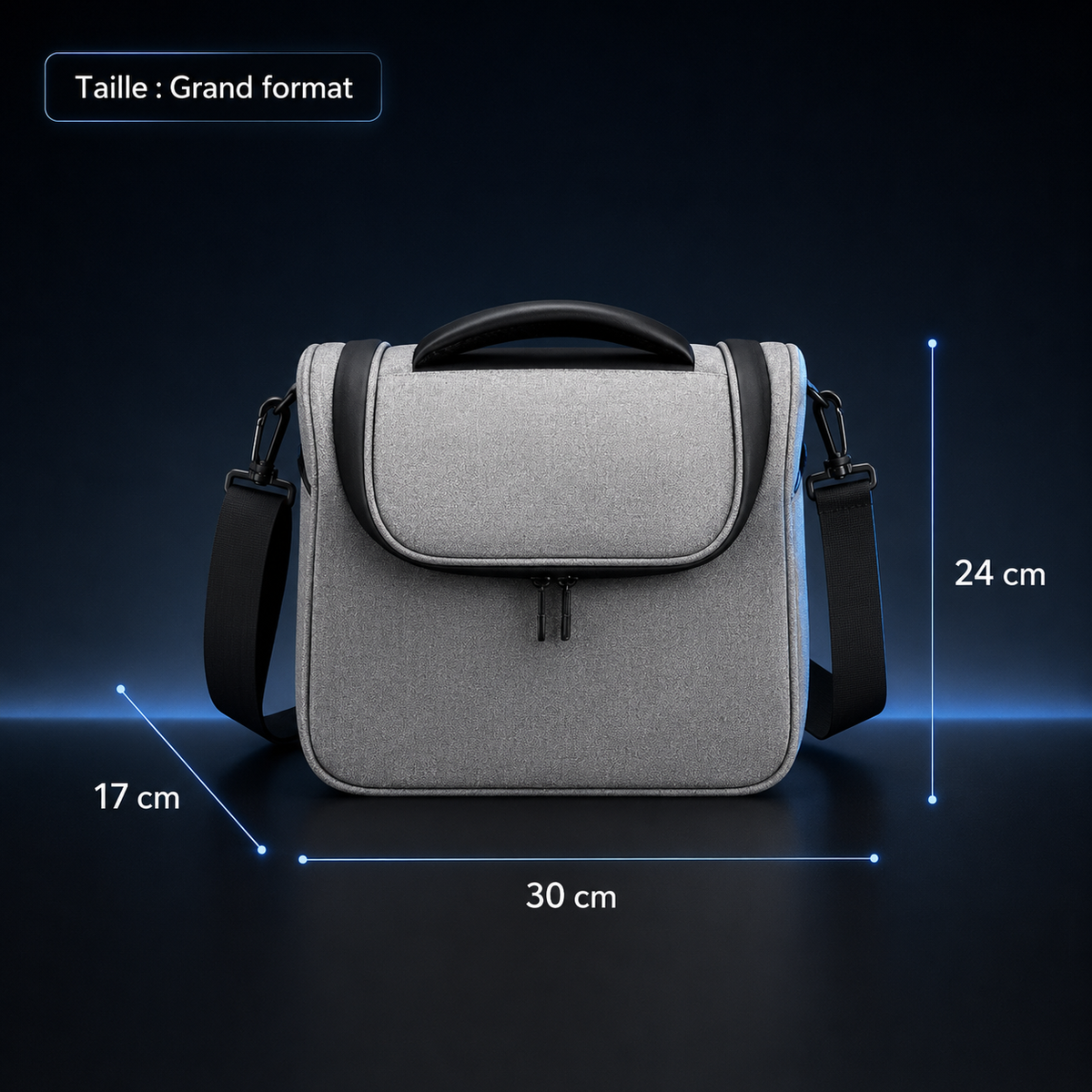 Sac de rangement pour vidéoprojecteur, bandoulière renforcée