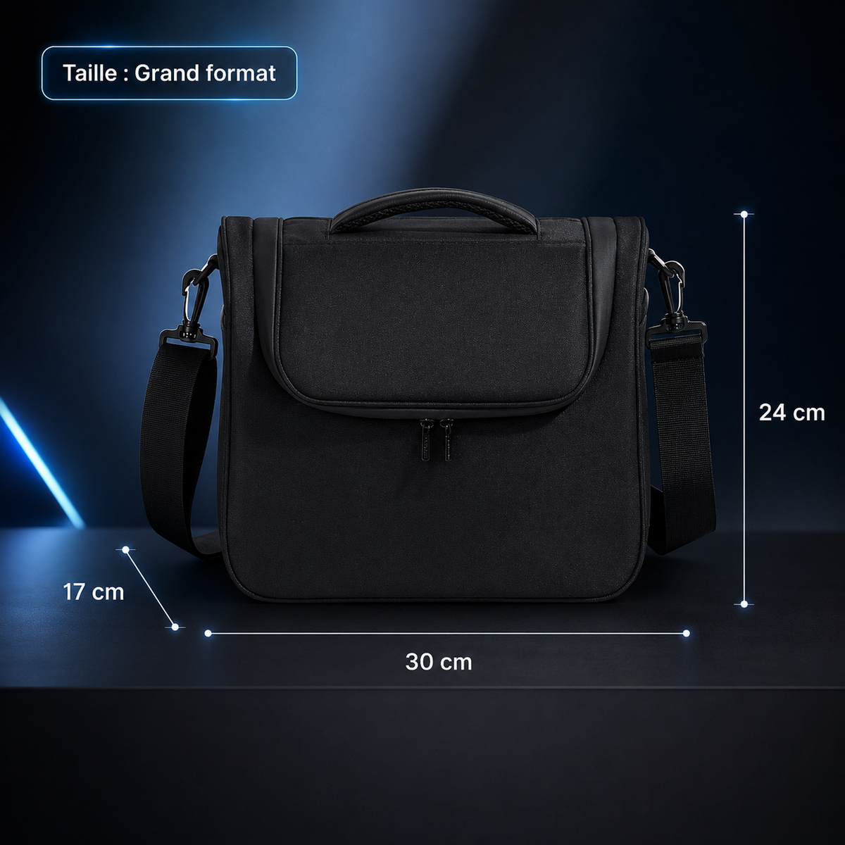 Sac de rangement pour vidéoprojecteur, bandoulière renforcée