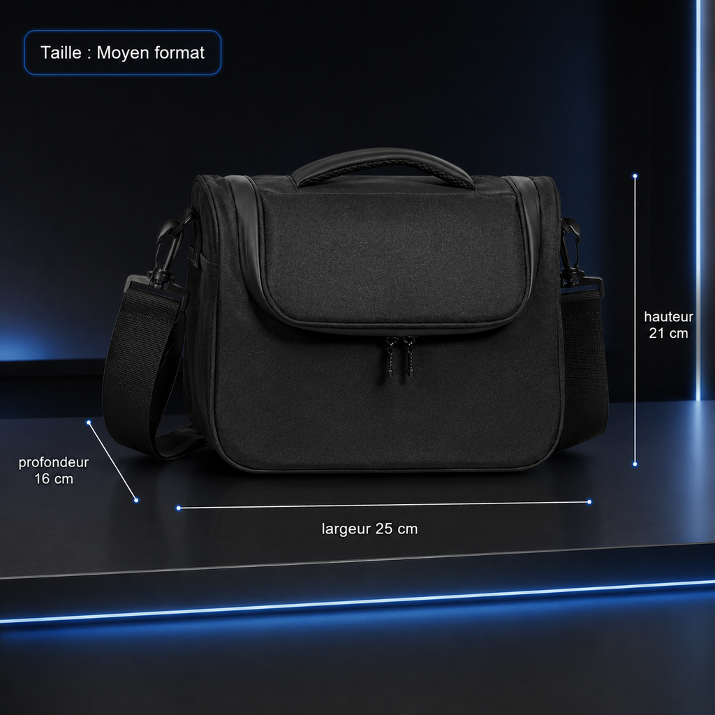 Sac de rangement pour vidéoprojecteur, bandoulière renforcée