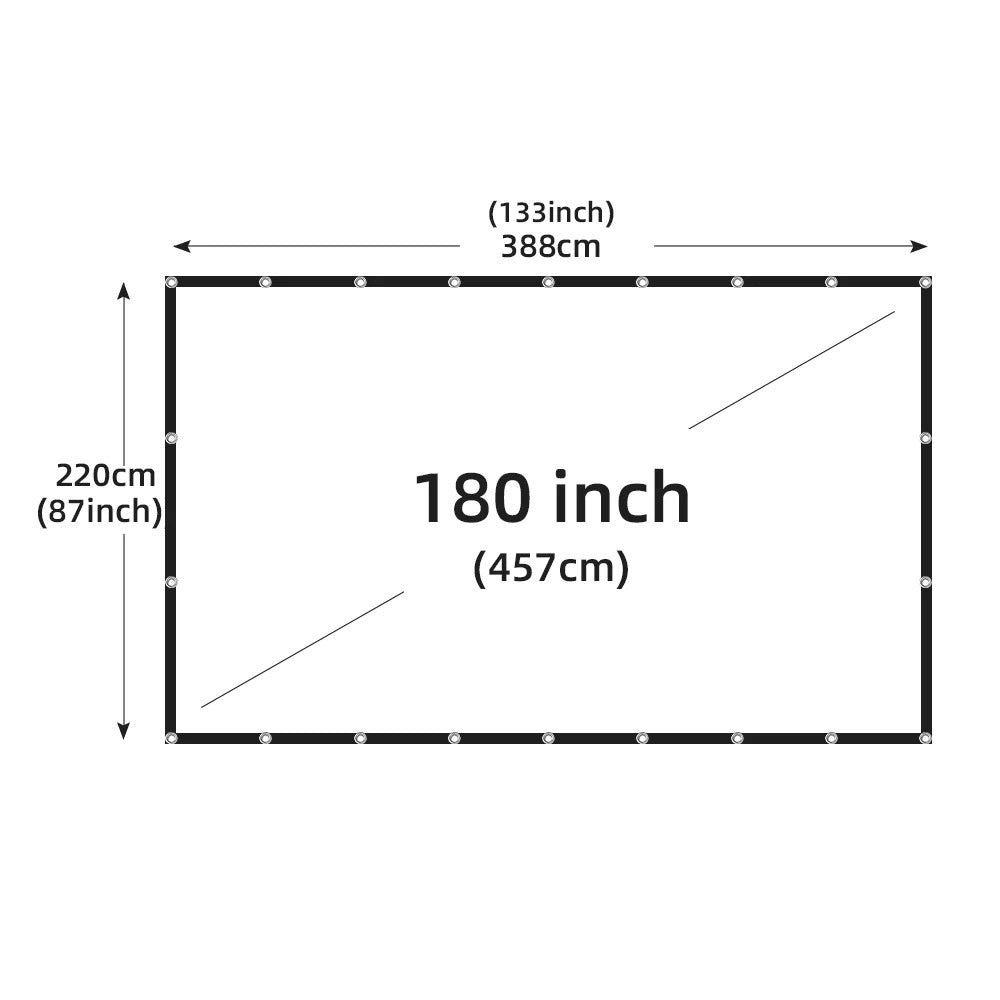 Écran de Projection 16:9 HD Anti-Plis pour Vidéoprojecteur – Toile de Projection Portable 60 à 200 Pouces