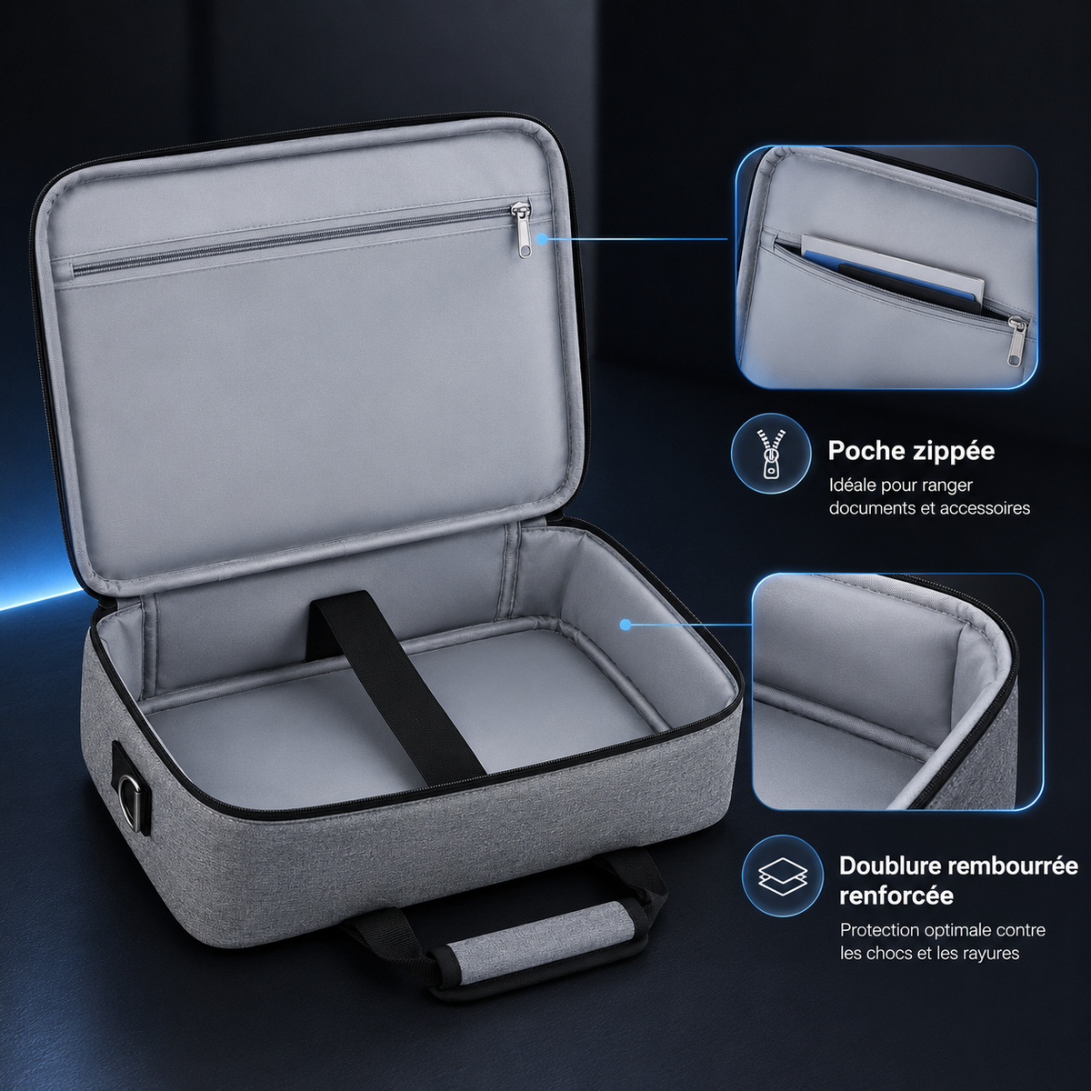 Sacoche de transport pour vidéoprojecteur, housse Oxford anti-poussière – Universel
